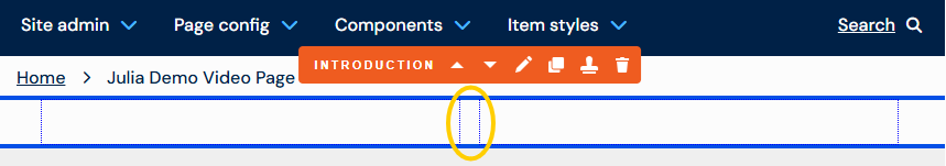 Screenshot showing small spacing between columns