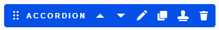 Accordion toolbar