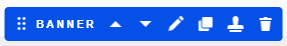 Banner toolbar