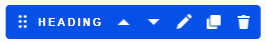 Heading toolbar