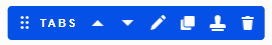 Tabs toolbar