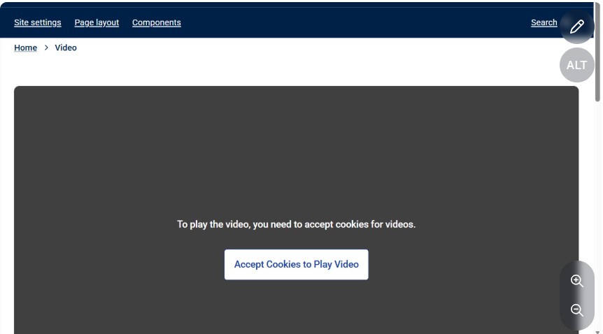 accept video cookies overlay message