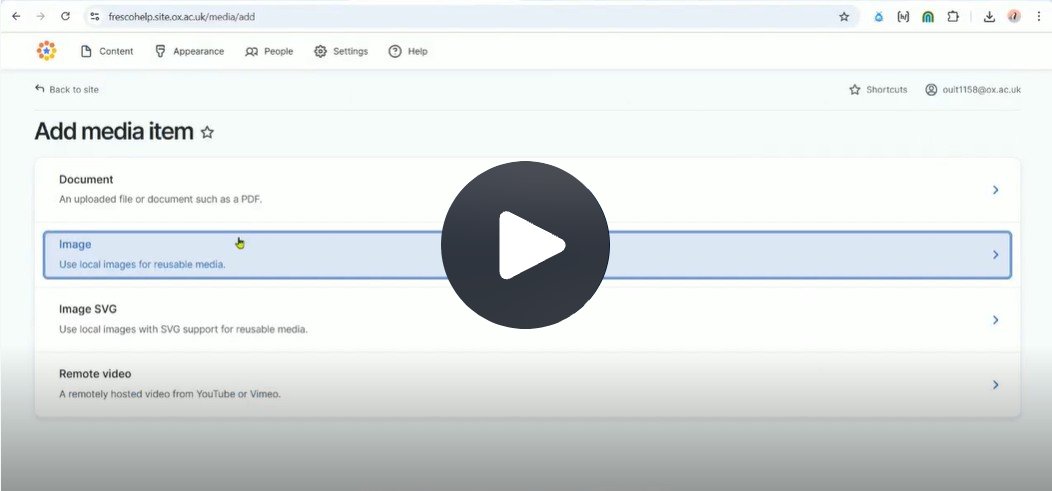 Add media item list of available file types