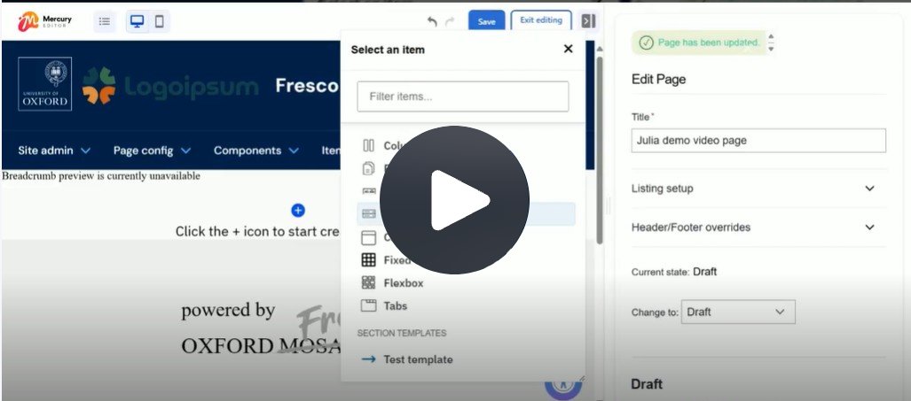 Add a section layout menu options