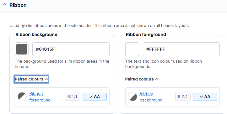 Paired Colour Ratio Example
