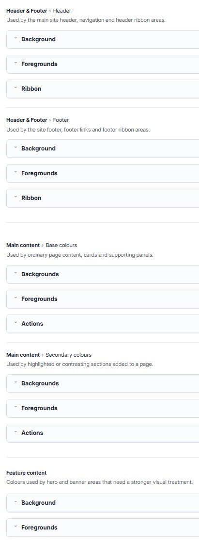 Colour Sections Example