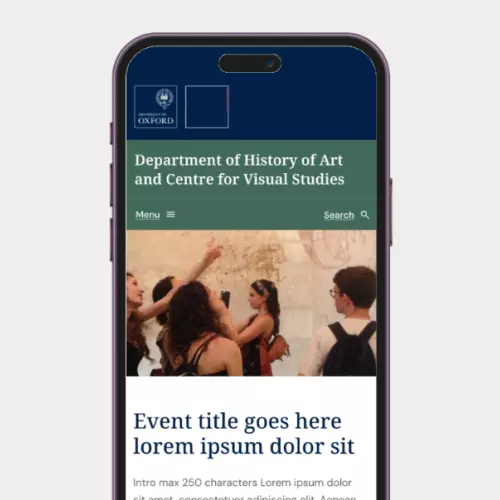 Mockup: Department mobile